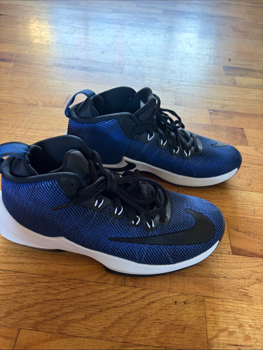 Nike Blue and Black High-Top Athletic Sneakers